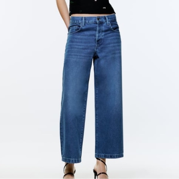 ZARA Mid Length Culotte Jeans BNWT - Picture 5 of 5